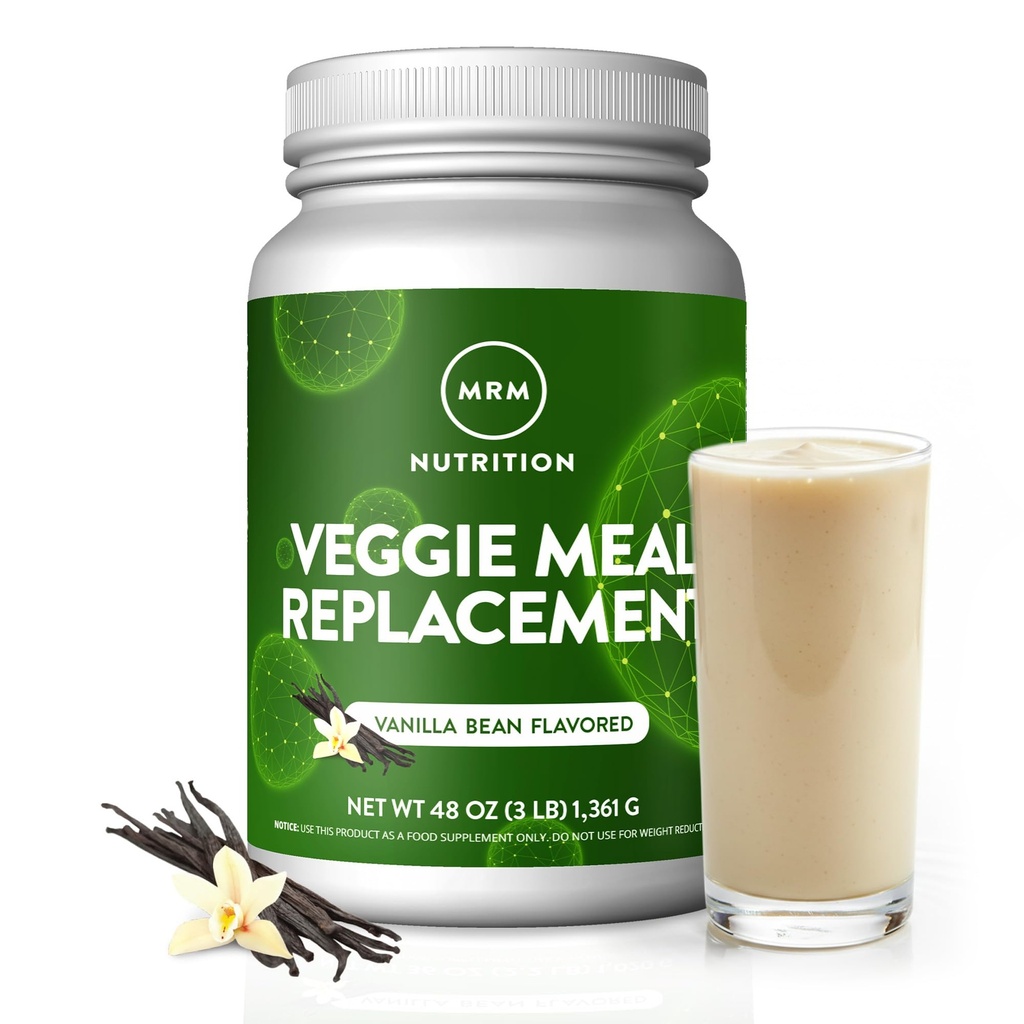 MRM Nutrition Veggie Meal Ersatzprotein | Vanilla Bean Flavored | 22g komplette pflanzliche Protein | Meal on-the-go | Mediate Hunger s Balanced macronutrient Formel | 28 Portionen