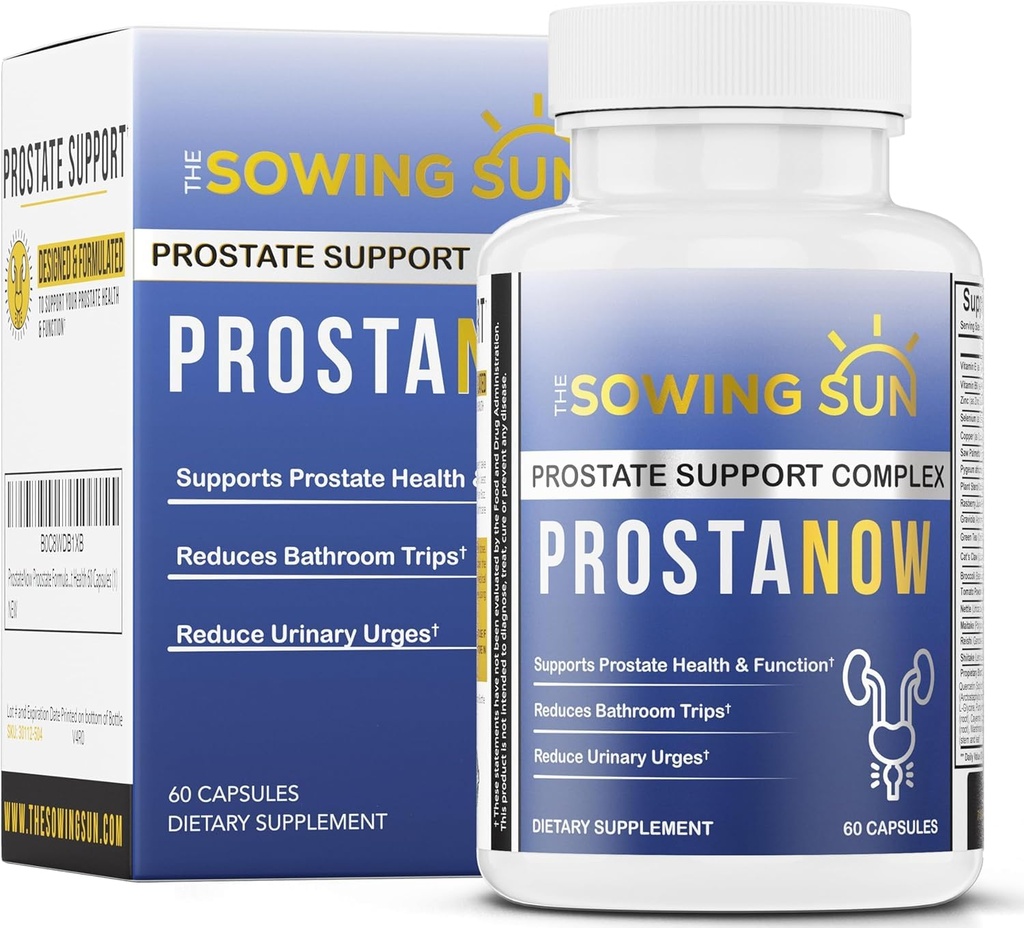 ProstaNow Prostate Formula, Saw Palmetto pour les hommes, Réduire les mictions fréquentes, soutient la santé de la peau et de l'urine, Réduire le réveil de nuit à uriner, santé de l'urine - 60 capsules (1)