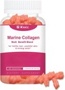 Marine Collagen Gummies- Multi-Benefit Mischung von Vitamin Collagen Gummis für gesunde Haut Unterstützung mit Vitamin C, Zink und Biotin, hydrolysierte Collagen.(1 Pack)