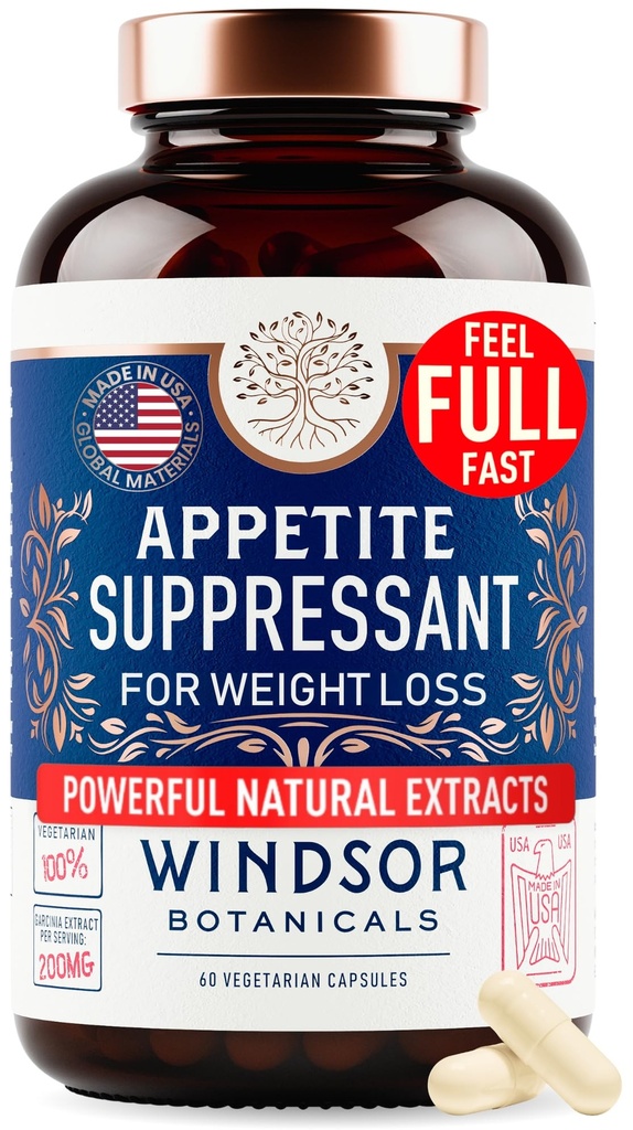 Suppression de l'appétit pour la perte de poids - Garcinia Cambogia, Glucomannan compléments de contrôle de l'appétit et de métabolisme Booster pour perte de poids - perdre du poids rapide pour les femmes et les hommes - 60 pilules de régime Veggie