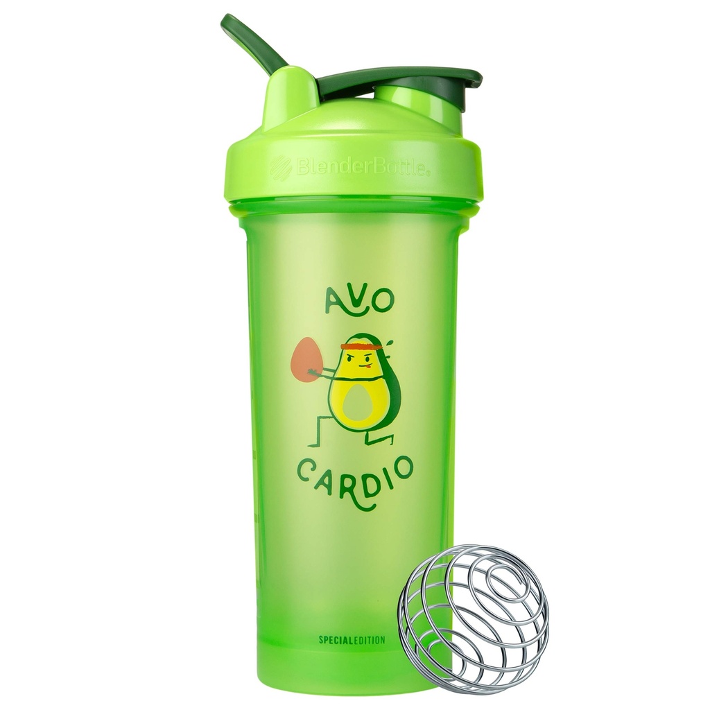 BlenderBottle Just for Fun Classic V2 Shaker Bottle Perfect for Protein Shakes and Pre Workout, 28-Ounce, Avo Cardio