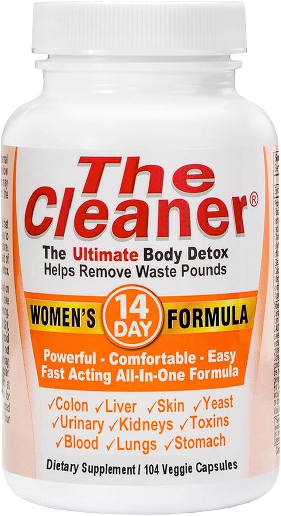 Century Systems The Cleaner Detox, puissante formule de nettoyage interne complète de 14 jours pour les femmes, soutien santé digestive, 104 capsules végétariennes
