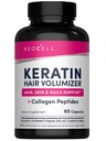NeoCell Keratin Haar Volumizer mit Collagen, Amla Extrakt und Vitamin C, Haar- und Hautergänzung, Kapsel, 60 Count, 1 Flasche