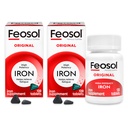 Feosol Original Eisen Ergänzung Tabletten, Non-heme 325mg Eisensulfat (65mg Elemental Iron) pro Pille, 1 pro Tag, 4 Monate Versorgung, für Energie und Immunsystem Unterstützung (120 ct Pack von 2)