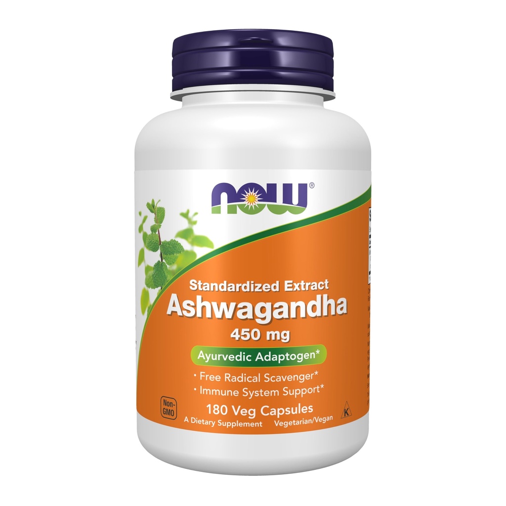 JETZT Nahrungsergänzungsmittel, Ashwagandha (Withania somnifera) 450 mg (Standardisierter Extrakt), 180 Veg Kapseln