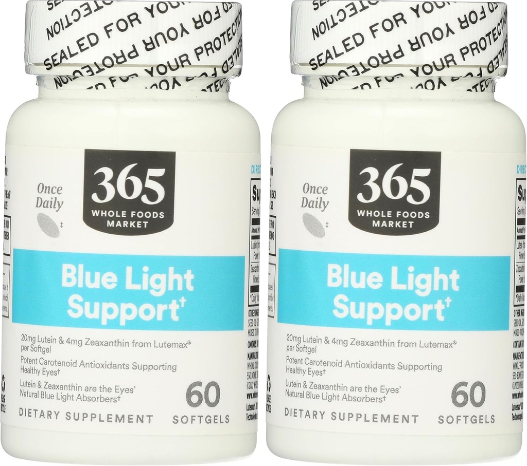 Ganzer Lebensmittelmarkt, Lutein 20mg Zeaxanthin, 60 Count (Pack von 2)
