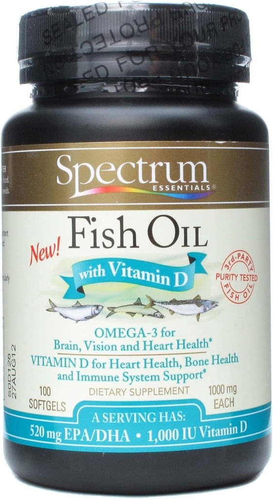 Spectrum Essentials Fischöl, 1000 mg, 100 Softgels