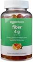 Gommies de fibres de base pour la santé et la régularité digestives, orange, citron et fraises, 90 comtes, paquet de 1 (précédemment Solimo)