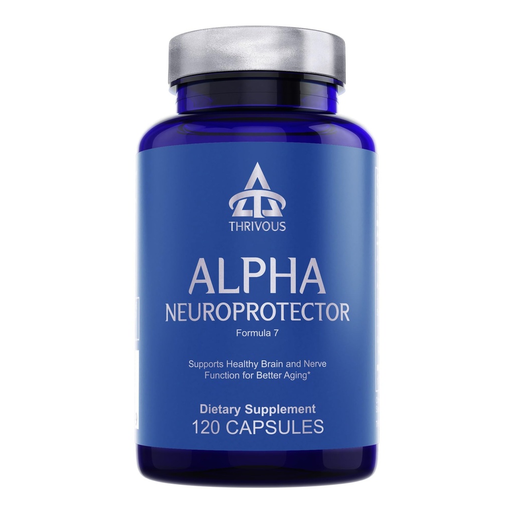 Neuroprotécteur alpha thriveux – Soutien cérébral et supplément nootropique avec l'acétyle L-Carnitine, alpha GPC, acide lipoïque R-Alpha, Ginkgo Biloba – 120 capsules véganes