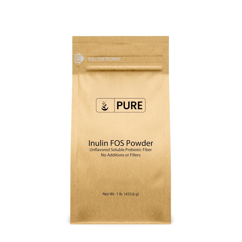Reine Original Zutaten Inulin FOS Pulver (1 lb) Immer rein, keine Füllstoffe oder Additive, Lab Verifiziert