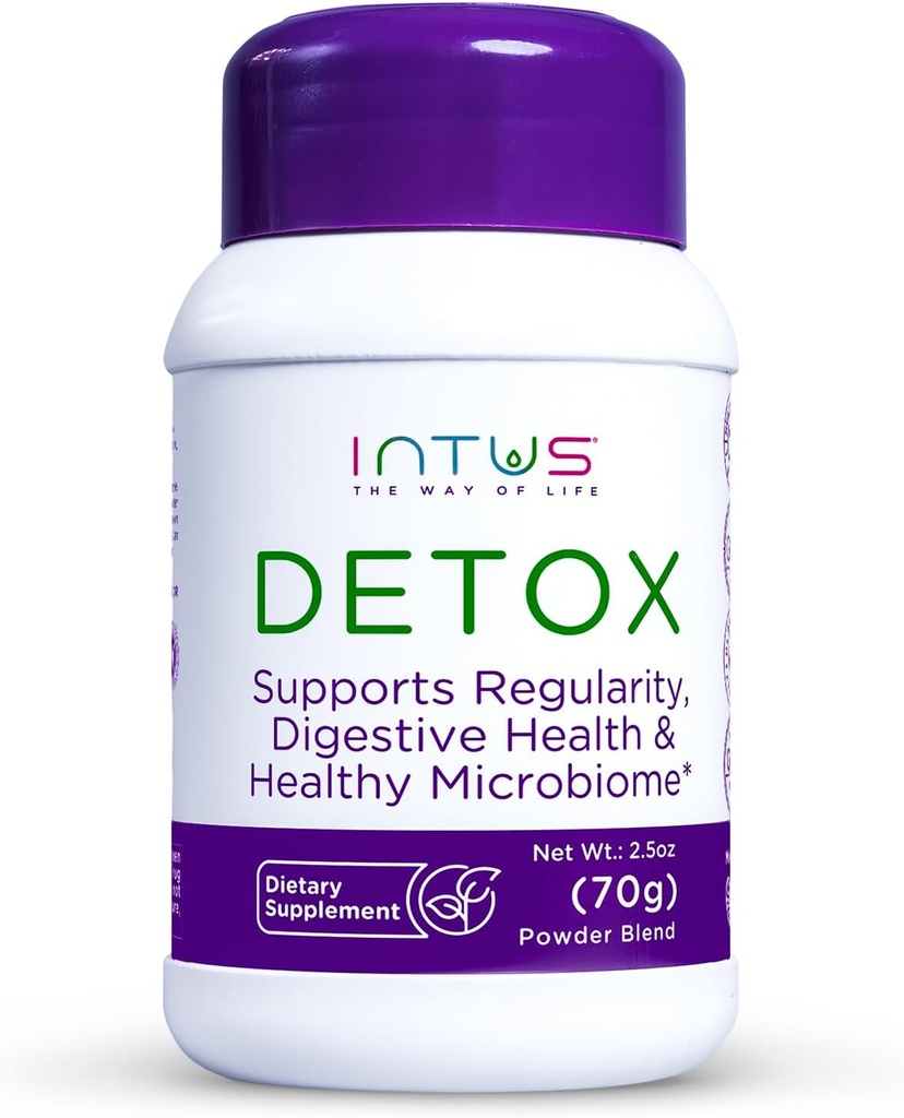 Intus Detox | Colon Cleanse and Liver Detox for Digestive Health | Ayurvedic Herbal Supplement zur Unterstützung von Gut Health, Chronische Behandlung, Verbesserung der Verdauung und Bereitstellung von Bloating Relief | 2,5 Unze