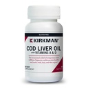 Kirkman - Cod Liver Oil mit Vitamin A & D - 300 Softgels - Essential Fatty Acids - Unterstützt Foundational Health - Allergiker