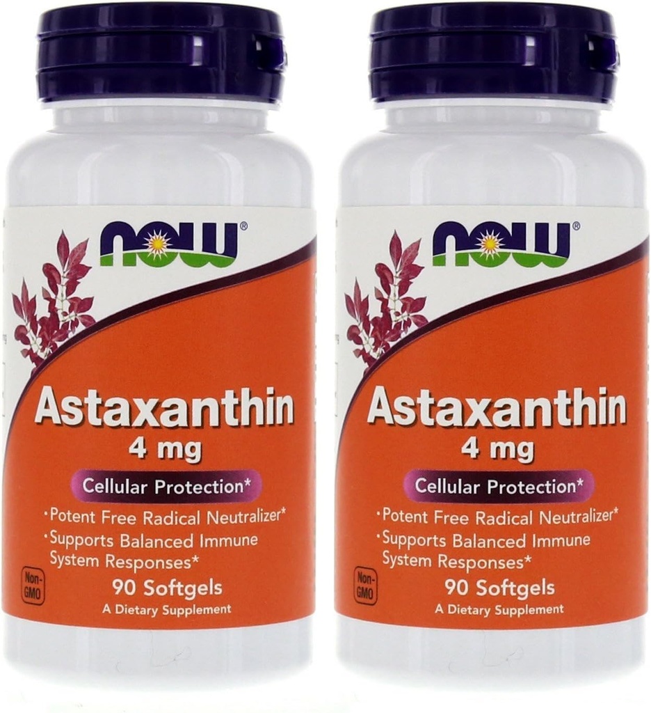 Astaxanthin 4mg 90 Softgels (Zellschutz) (Pack von 2)