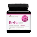 Youtheory B12B6 - Vegan Vitamin B6 & Vitamin B12 - Angebote Gehirngesundheit, Energie &amp; Immunität Support* - Dairy, Soy & Glutenfrei - 60 Vegetarische Kapseln