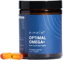 eimele | Optimal Omega+ | Plant-Based Omega-3 EPA & DHA | Ergänzung für Gehirn, Augen & Herzen Gesundheit | Antioxidans Unterstützung für kognitive Funktion & Wohlbefinden | Non-GMO | Vegan | 60 Softgel Kapseln