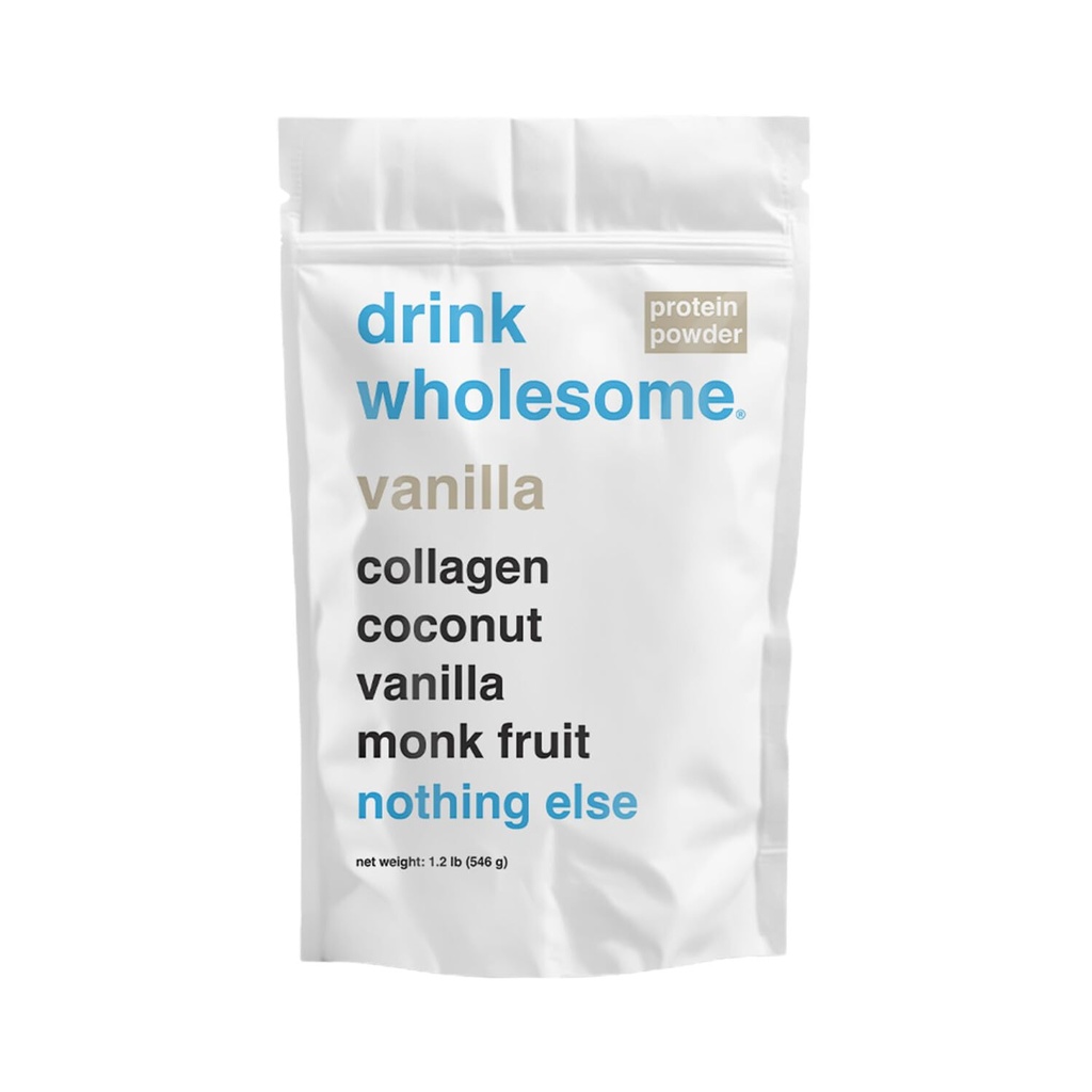Getränk allsome Vanilla Collagen Protein Pulver | für empfindliche Stomachs | Gut Friendly | Additive & Dairy Free | Keine künstlichen Süßungsmittel | Keine Bloating, Farts oder Gas | Keine Verstopfung oder Durchfall