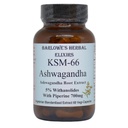 Barlowes Kräuter Elixier KSM-66 Ashwagandha | Ashwagandha Wurzelextrakt | 5% Withanolides | 700mg pro Kapsel | 60 Veggie Kapseln | Stearate Free | Glasflasche
