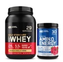 Optimum Nutrition Dynamic Duo Bundle: Amino Energy, Blue Raspberry (30 Servings) und Gold Standard 100% Whey Protein Powder, French Vanilla Creme (29 Servings)