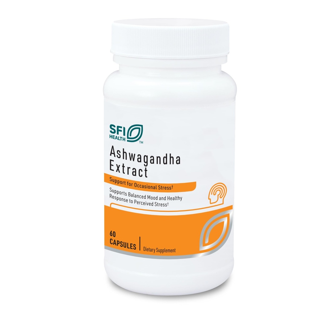 SFI Health Klaire Labs Ashwagandha Extract 300mg - Ashwagandha Supplement zur Förderung von Gedächtnis, kognitiver Funktion und gesünder Stressreaktion - Allergiker Ashwagandha Root Extract (60 Kapseln)