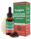 Fungies Lion's Mane Mushroom Liquid Drops, Schokolade - Tinktur mit Lions Mane Extract unterstützt Brain Fog, Focus, Memory & Healthy Mood - Pilz Complex Supplement für Erwachsene - 30 Servierungen