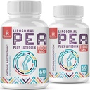 Liposomal Palmitoylethanolamid 1000 mg + Luteolin 100 mg, Micronized Pea 99% Hochgereinigt - verbesserte Absorption und Bioverfügbarkeit, 120 Softgels