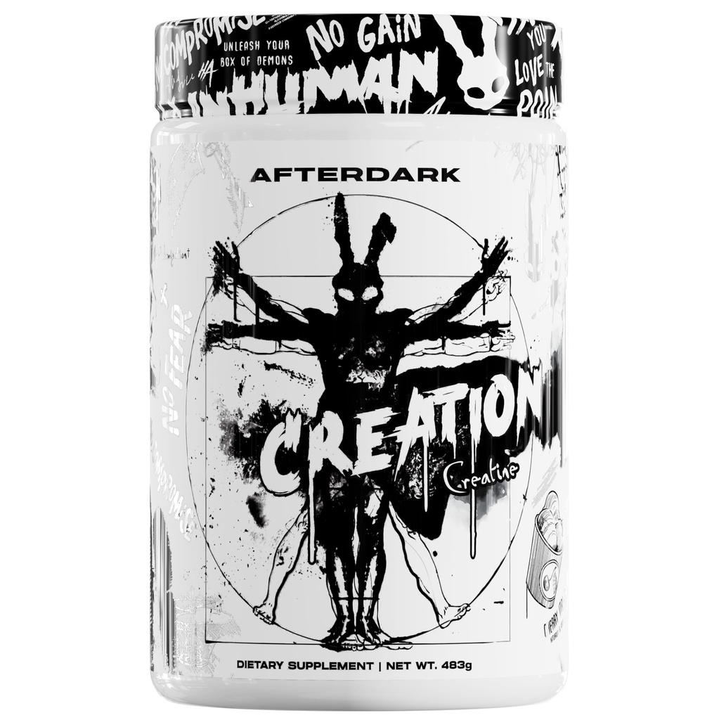 AfterDark Supplements Creatine Monohydrate Powder, 10000mg Creatine Matrix Blend, favorise la puissance, l'endurance et la croissance musculaire, certifié GMP, USA Made, 21 portions, Cône de neige