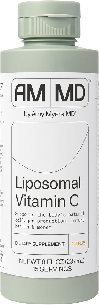 Amy Myers MD Liposomal Vitamin C - Non-GMO High-Absorptionsergänzung für Immununterstützung & Collagen Produktion - Glutenfrei, Non-Dairy & Non-Soy