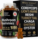 Pilze Complex Gummis mit Lions Mane, Nootropic Brain Ergänzungen für Gedächtnis und Fokus: Lion's Mane, Cordyceps, Shiitake, Turkey Tail, Reishi, Chaga, Enoki, Oyster Mushroom Supplement - 60 Einheiten