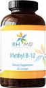 RHMD Methyl B-12 Lozenges - 5000mcg B12 Methylcobalamin Methyl B12 - Vegan Vitamin B12 Nahrungsergänzungsmittel - Non GMO (60 Quick Dissolve Lozenges)