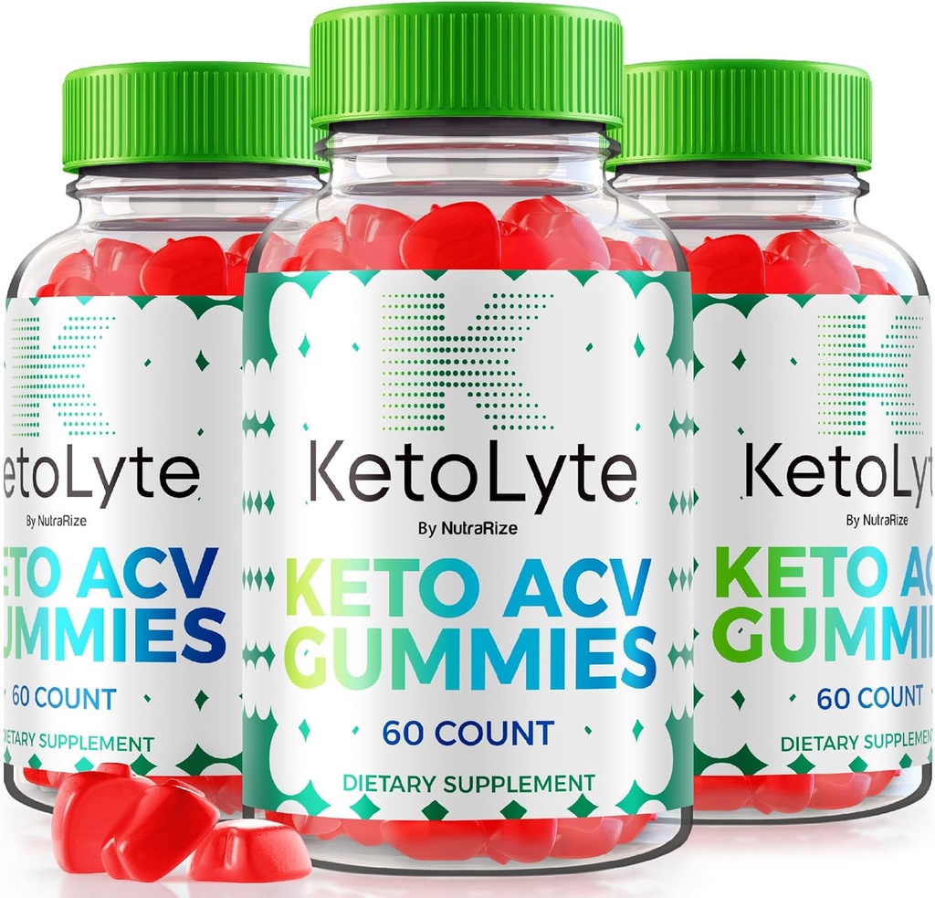 NutraRize (Pack mit 3 KetoLyte Keto ACV Gummis, Advanced Formula, Keto Apple Cider Essig 1000MG Supplement, Alle natürlichen Keto ACV Vitamine, Offizielle Keto Lyte Bewertungen (180 Gummi)