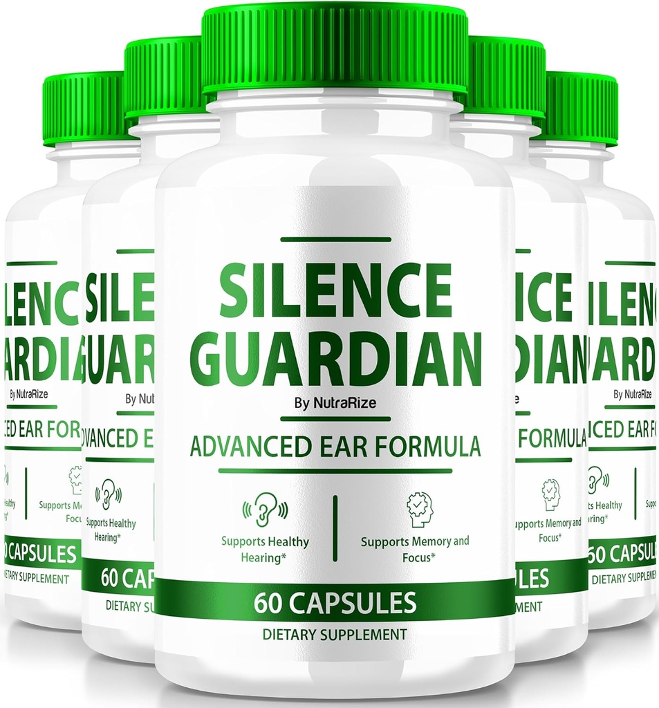 (5 Pack) Silence Guardian - Formule d'oreille avancée, Formule officielle pour le soutien auditif 360, Tous les ingrédients naturels pour maintenir la santé auditive, SilenceGuardian Review (300 capsules)