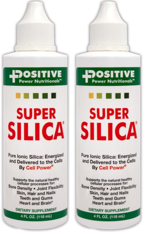 Super Silica Liquid Konzentrat, 4 Unzen. Flasche (Pack von 2) - Höchste Absorption, Collagen-Producing, Unterstützt gesunde Knochendichte, Gelenke Flexibilität, Haut Haar und Nägel, -4 Unze. Macht über 68 Quarts