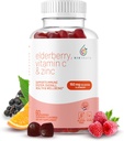 Bio Elderberry Gummis mit Zink & Vitamin C | Vegan Elderberry Gummis für Erwachsene | Immunität & Immununterstützungsergänzung für Erwachsene | Gluten & Gelatin Kostenlos