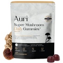 Auri Nutrition Super Mushroom Daily Gummies – All-in-One Functional Gummy with 12 Mushroom Blend Including Lion’s Mane, Reishi, Chaga & Cordyceps – 60 Gummies