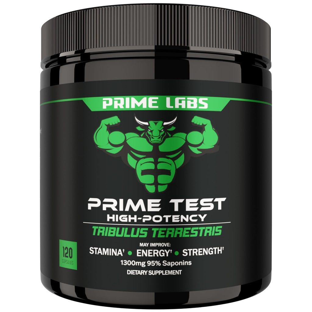Premier Labs Tribulus Terrestris pour hommes 1300mg - Enhanced with 95% Saponins - Énergie, vitalité, force - 120 Compte