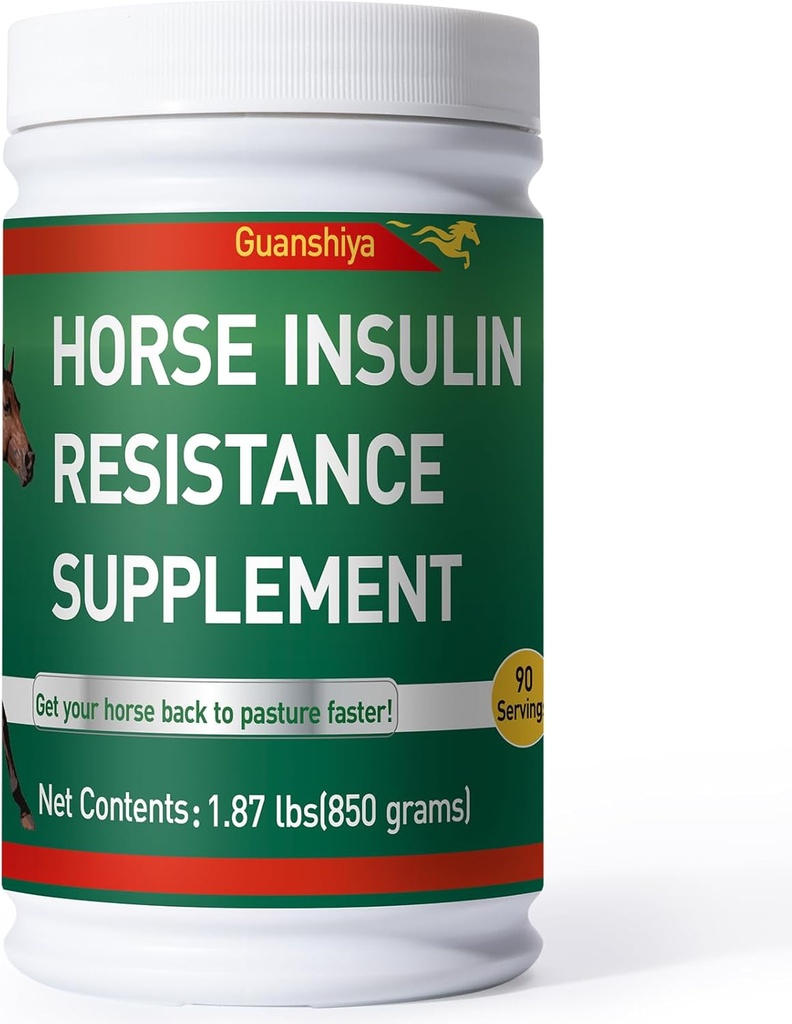 Insulin Resistance Supplement für Pferde - Pferde Laminitis Behandlung-Natural Laminitis Kräuterpulver für Sore Feet & Chronic Laminitis, 1.87lb (90-Day Supply)