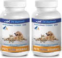 Dog Mineral Supplement - Haustiere Ultra Vitamine - für Hunde und Katzen - Immungesundheit - Haar- und Mantelvorteile - Vitamin e für Hunde - 180 Tücher (2 Flaschen)