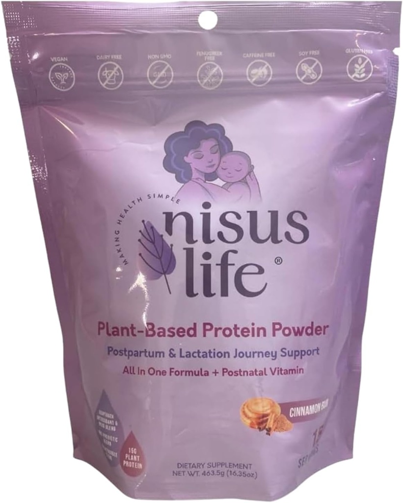 Poudre de protéines postpartum et d'allaitement (16,35 oz, Bun cannelle)