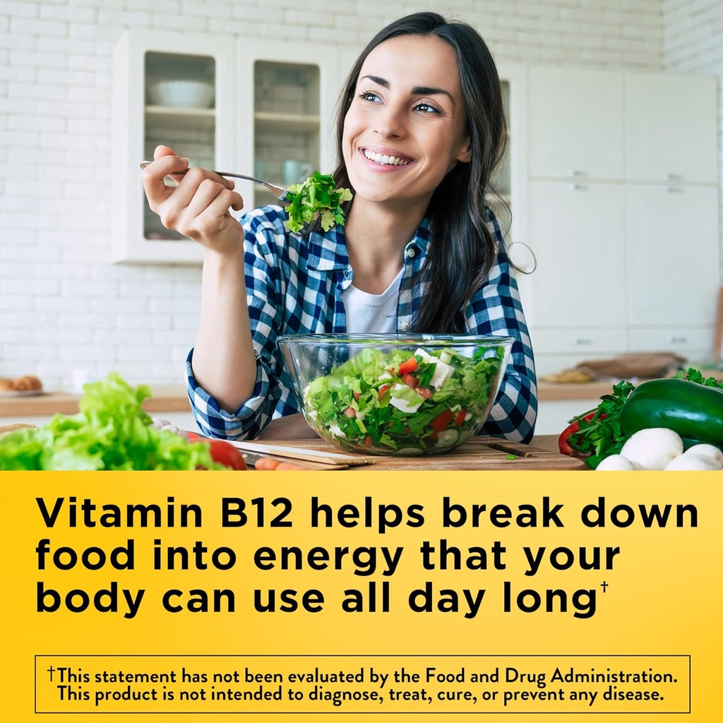 Nature Made Energy B12 1000 mcg, complément alimentaire pour le soutien au métabolisme de l'énergie, 150 gommes, 75 jours d'approvisionnement (paquet de 2)