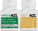 Omega-3 Natural Joint Relief Supplement Natural Muscle Support, Green-Lipped Mussel Öl Joint Support, No Fishy Aftergeschmack, 60 Softgels Plus eine Flasche Knochen Broth Protein 30 Kapseln