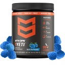 MTN OPS Yeti Pre-Workout Powder Energy Drink mit Kreatin, 200mg Koffein & BCAAs mit Beta Alanine, 30-Serving Tub, Blue Raspberry