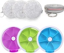 3PCS Pill Organizer Reise Pillen Fall für Geldbörse Portable Medicine Fall Kleine Wochen Pille Box für Vitamine/Fish Oil/Pills/Supplements (3PCS+3Bag)