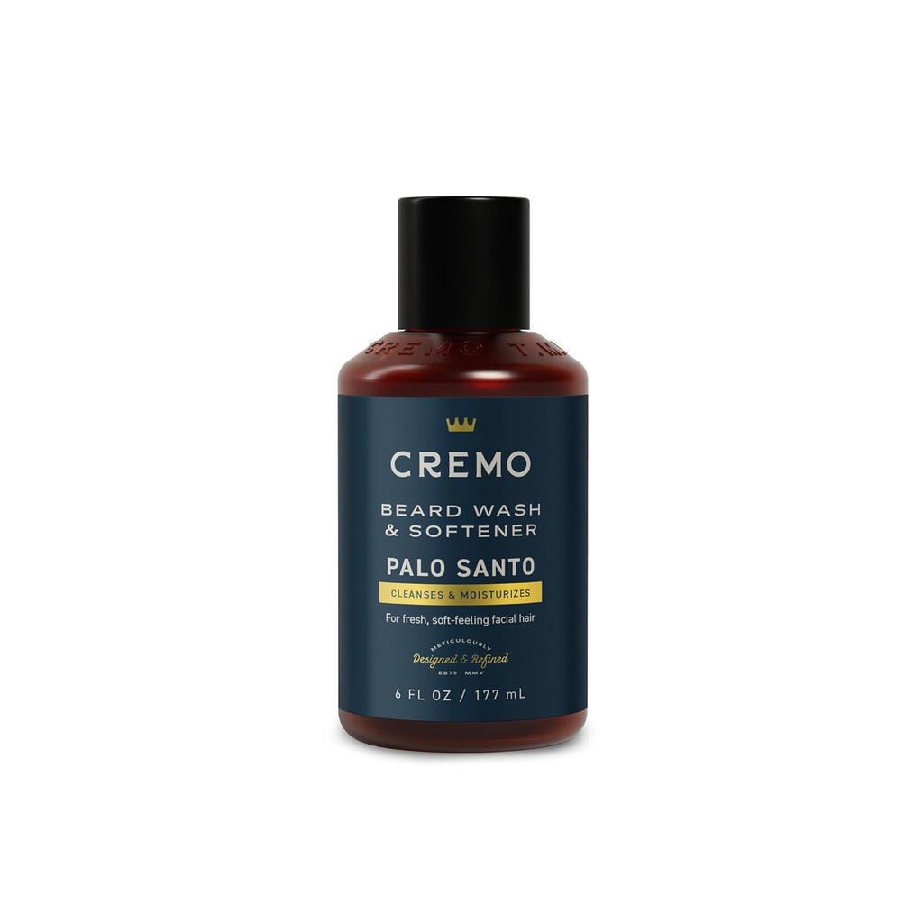 Cremo Palo Santo (Collection Réserve) Laver et assouplir les barbes, hydrater, style et réduit la démangeaison de barbe pour toutes les longueurs de cheveux faciaux, 6 Oz fluide