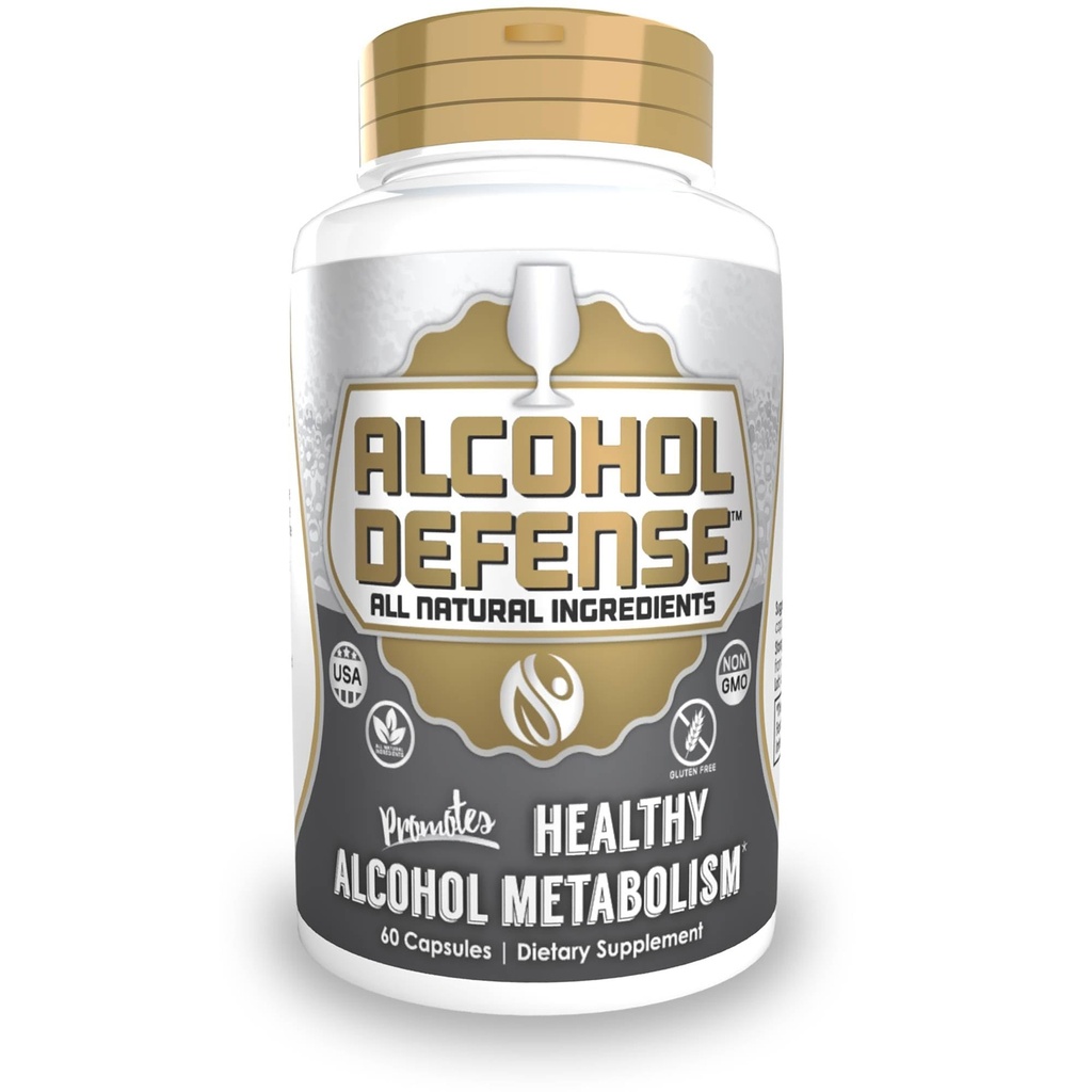 Capsules de défense de l'alcool de 60 Count de promouvoir le métabolisme de l'alcool sain.