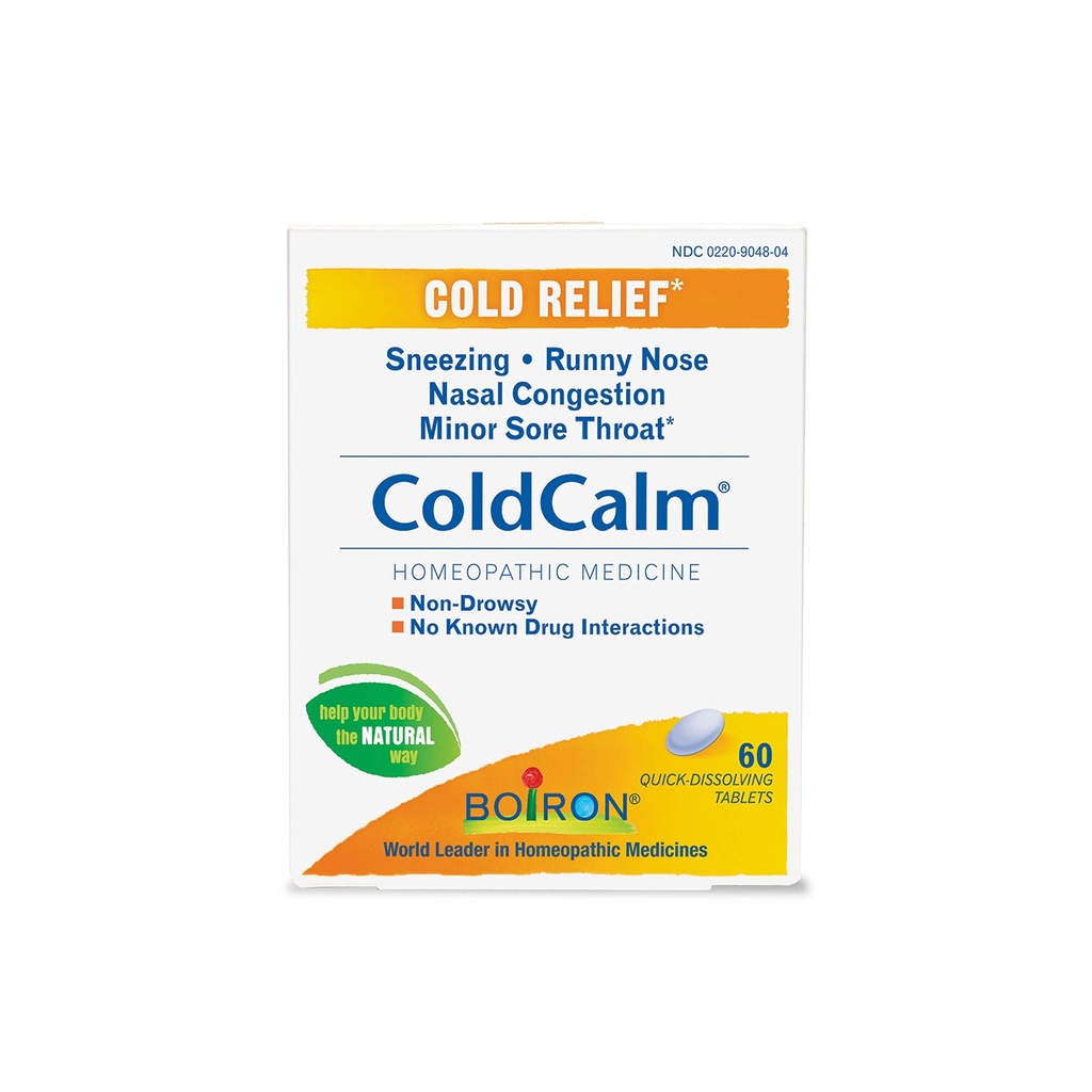 Boiron ColdCalm Tablets für Relief of Common Cold Symptoms wie Sneezing, Runny Nose, Sore Throat und Nasal Congestion - Non-Drowsy - 120 Count (2 Pack)