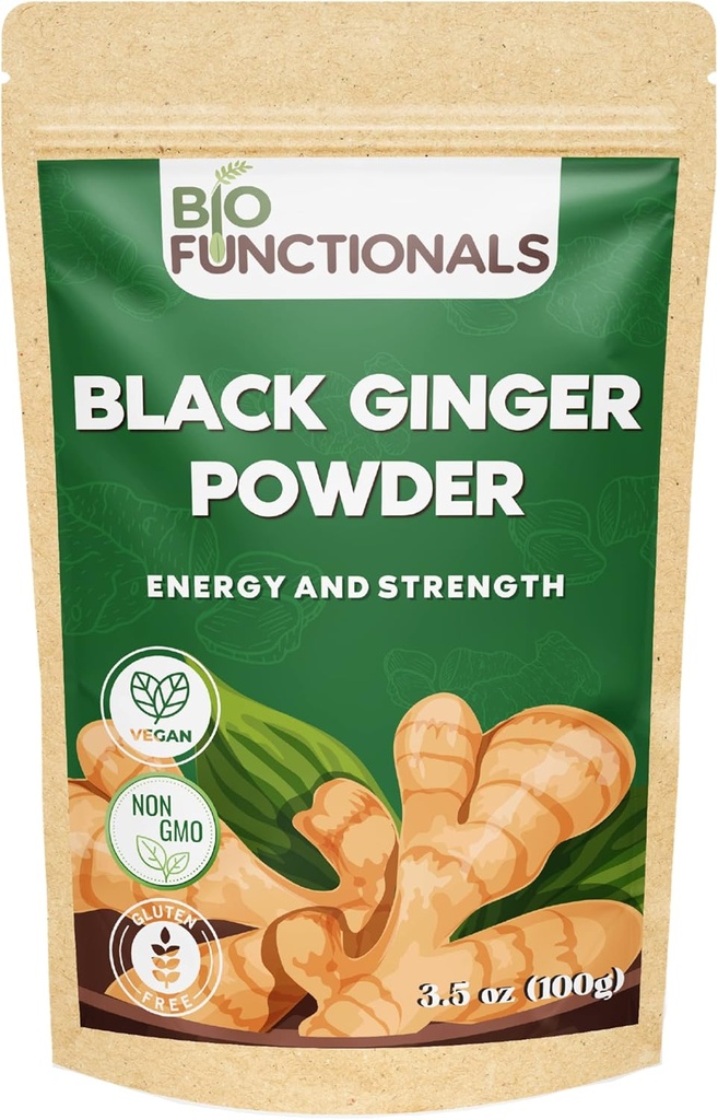 Schwarz Ginger Pulver (3.5 Oz) Thai Schwarz Ginger Pulver Kaempferia Parvifora. Fördert Energie & Stamina