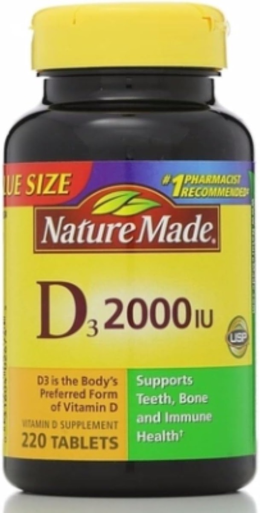 Nature faite D3 2000 UI comprimés 220 ea (paquet de 2)