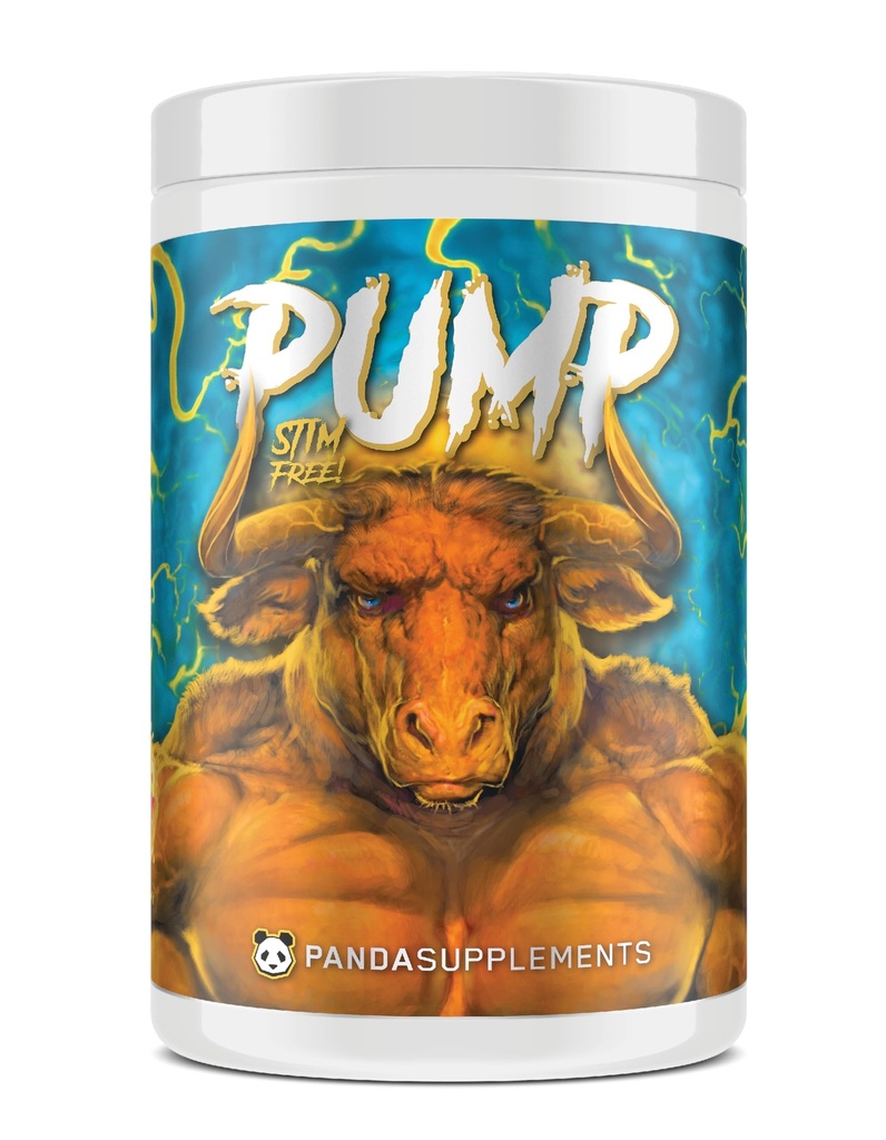 Underground Bio Labs Panda Supps Pump: Stimulant-Free Pre-Workout, No-Clump Formula w/10G L-Citrulline Malate, Alpha GPC, Lions Mane,CognatiQTM, AmentoPumpTM 40 Scoops (Peach Gummy Ringe)