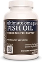 Remedys Ernährung Ultimate Omega-3 Fischöl | 1.000 mg, 90 Softgels Nahrungsergänzungsmittel | 3 Monat Versorgung | EPA, DHA, GLA, ALA, & LA Fettsäuren