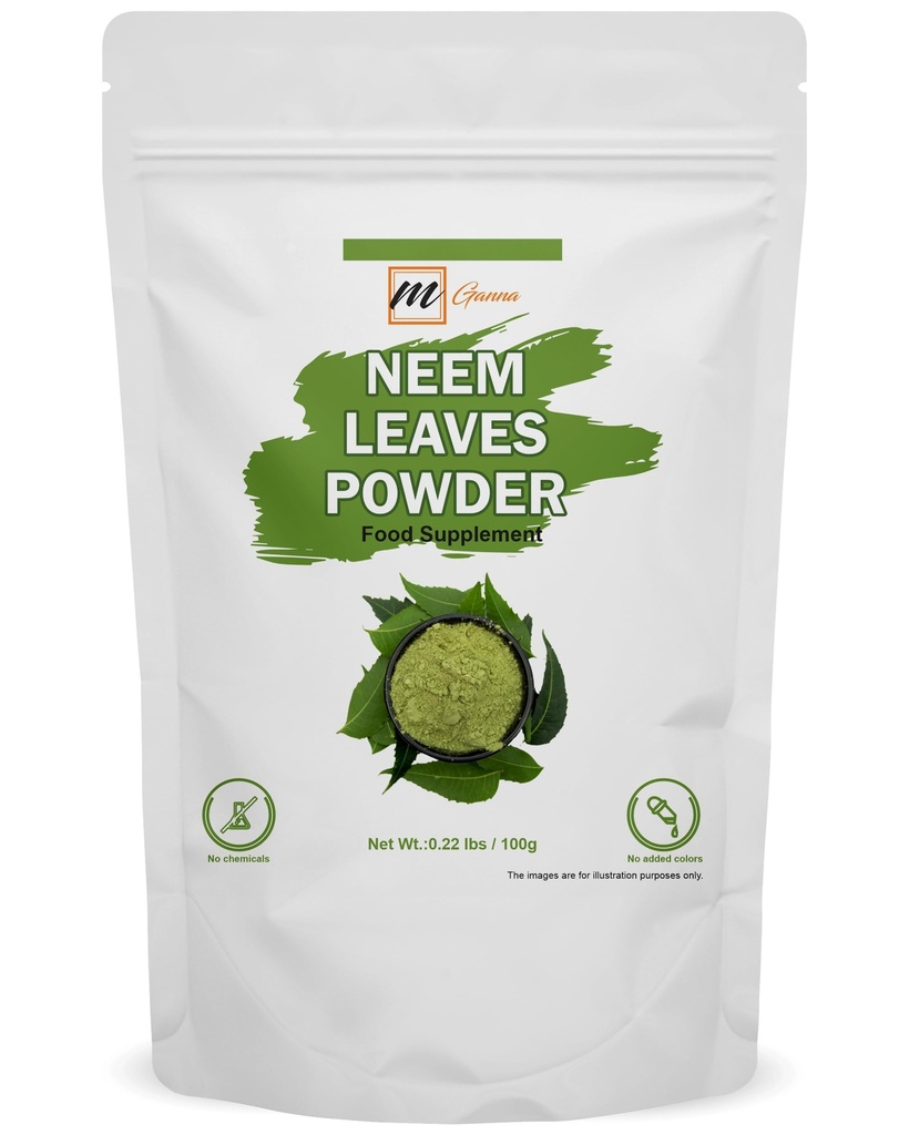 100% naturel Neem Feuille/Azadirachta Indica Poudre Ayurvedic Herbe pour la peau, soins capillaires et formulations cosmétiques 100 GMS / 0,22 LBS